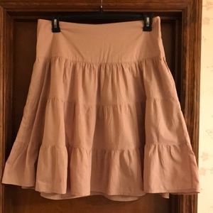 Cato three tiered tan skirt
